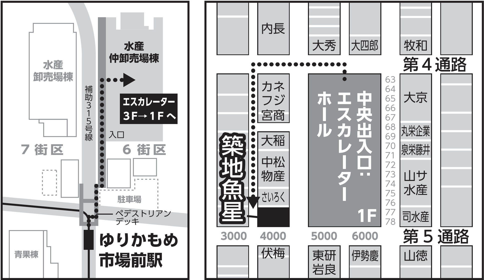 魚星の地図